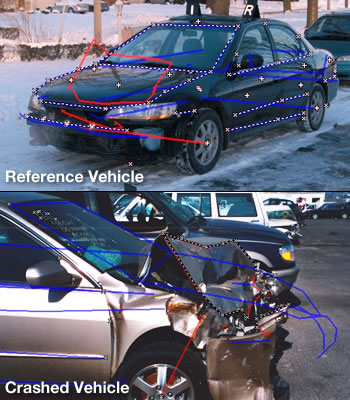 Photogrammetry-Example Photo geometry | crash reconstruction